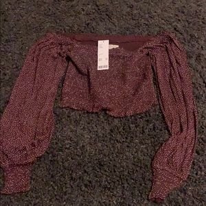 NWT Cropped Off The Shoulder Top